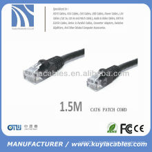 Черный CAT 6 CAT6 Gigabit 10/100/1000 Сеть 5FT UTP Cat6 Патч-корд Oem